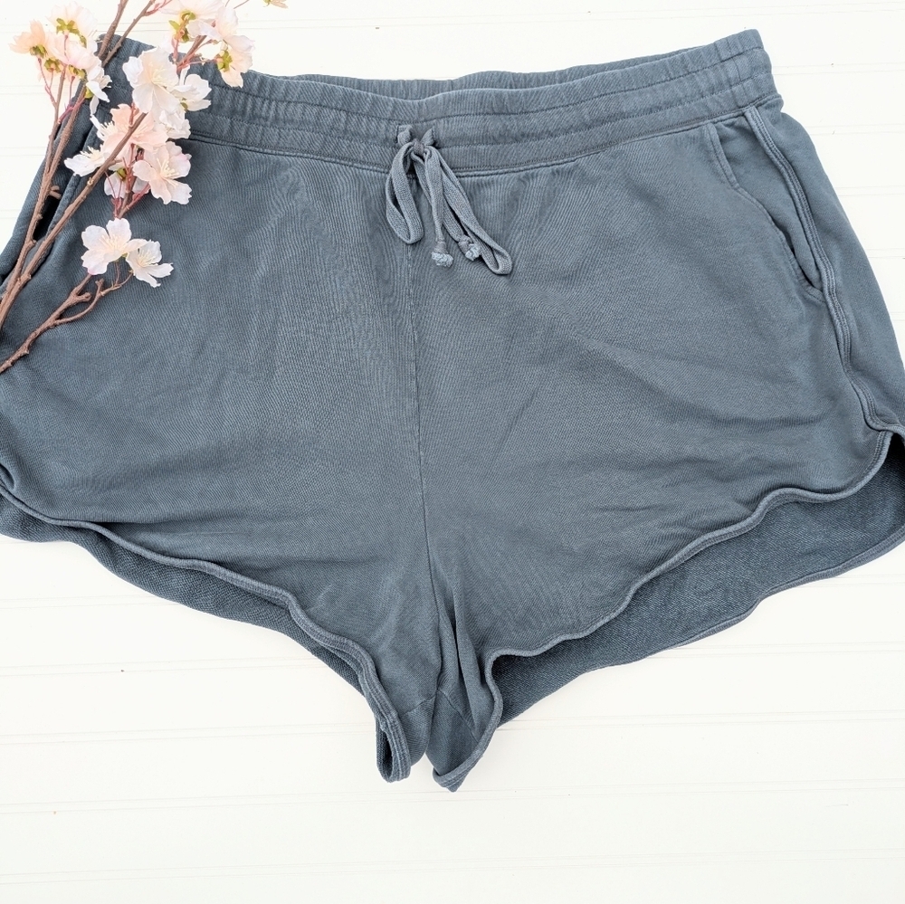 Fabletics Gray Cotton Terry Shorts
